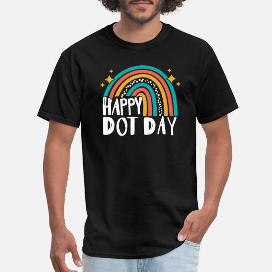 rainbow polka dot shirt